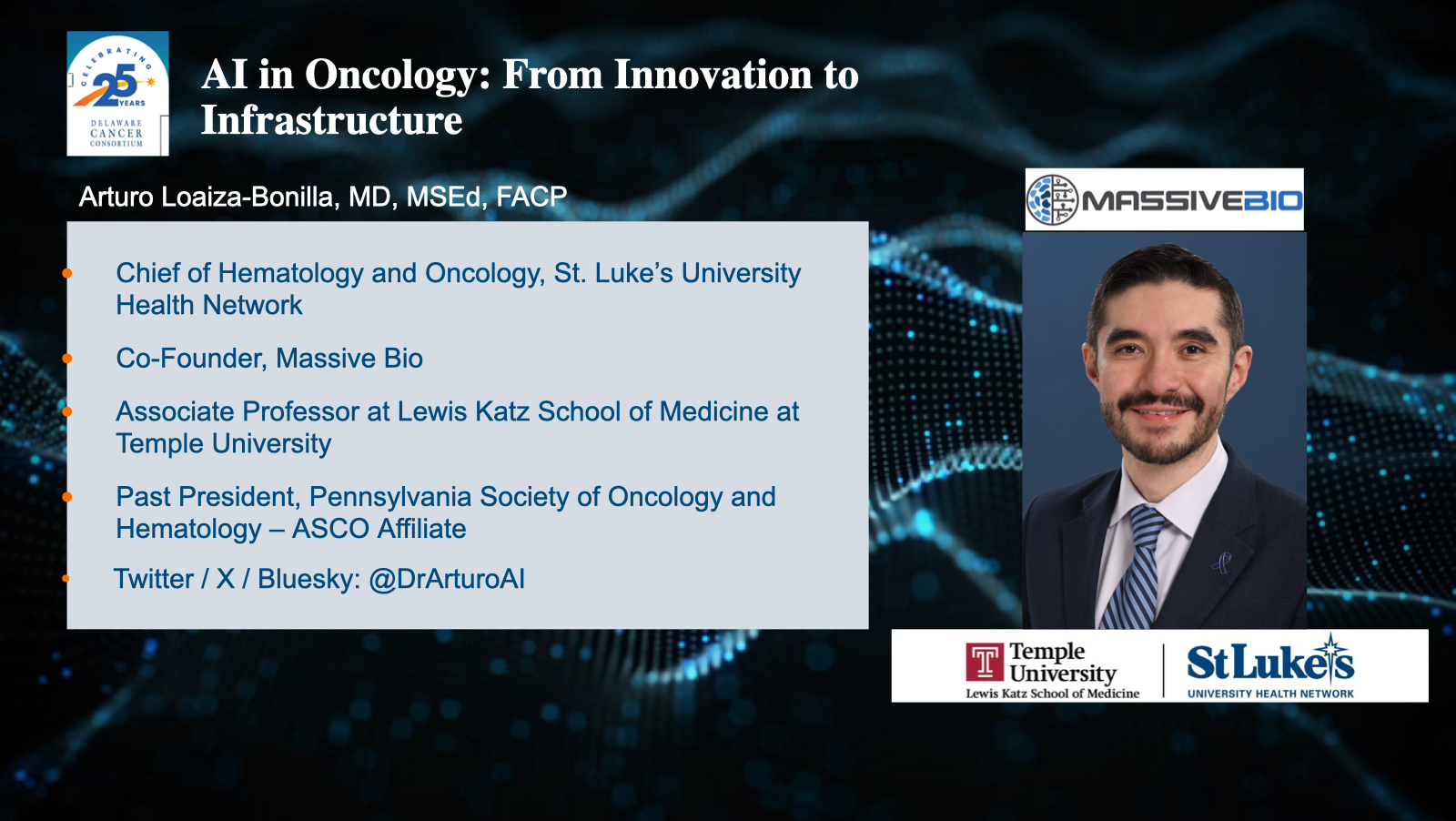Preview image for the artificial intelligence applications in oncology presentation