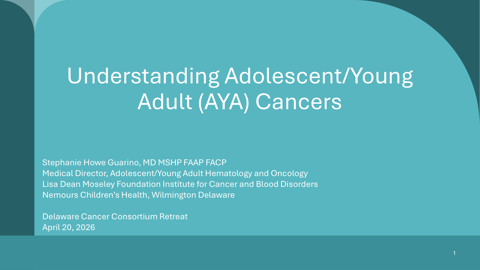Preview image for the adolescent and young adult cancers presentation